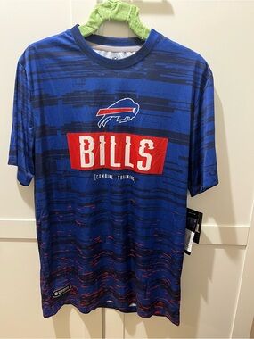 New Era Buffalo Bills Blue and Red Training Tee